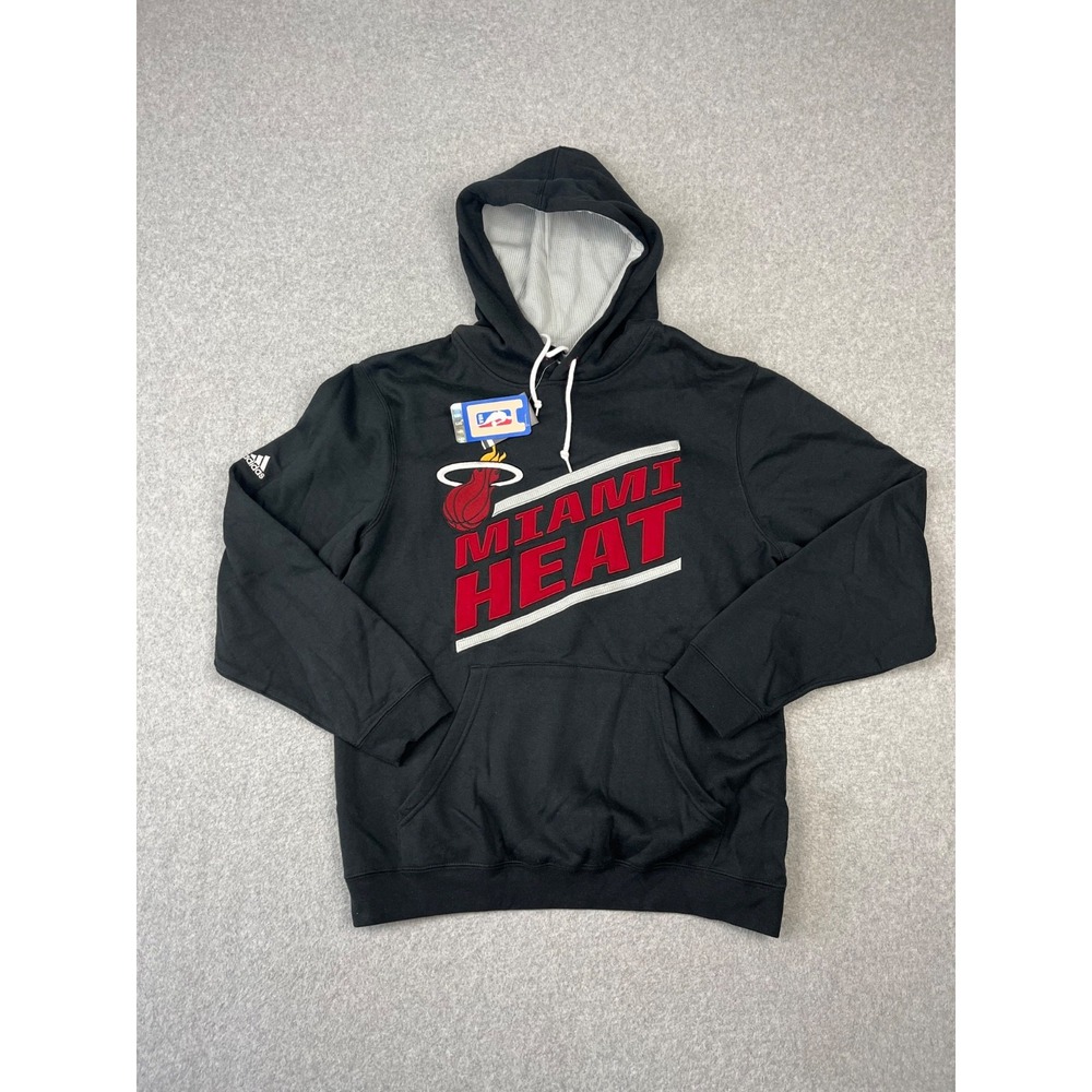 Miami Heat Basketball Playbook‎ Sweatshirt Mens M Black NBA Adidas Hoodie 2014